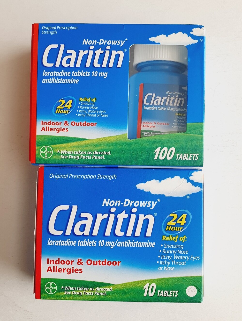 Claritin 24 Hr Non-Drowsy Indoor & Outdoor Allergies Loratadine 10mg 110 Tablets
